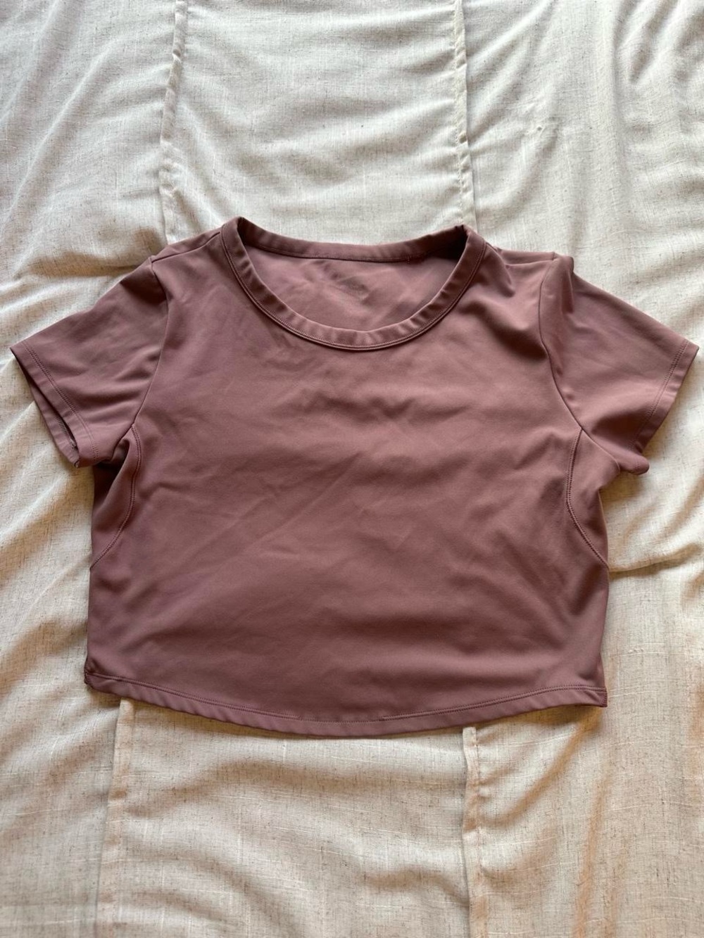 Nike Mauve Short Sleeve Cropped Tee